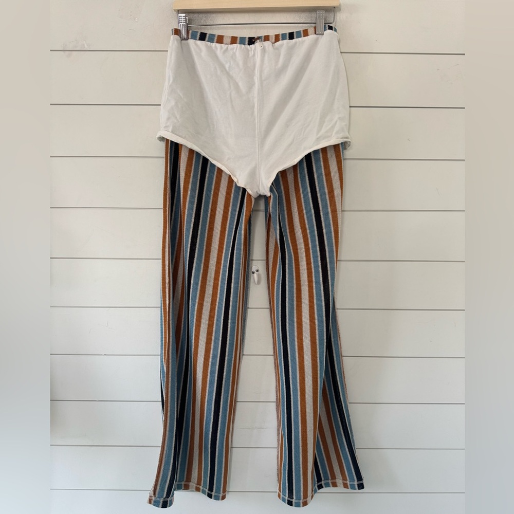 Free People Size S Pants (Bridget Stripe) Costal Beah - Picture 10 of 15